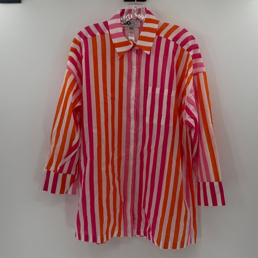 Beach Riot Alexa Top Sunset Stripes - Pink/White/Orange - S/M - Picture 4 of 7